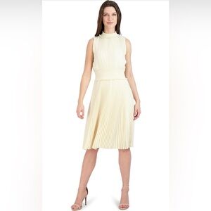 Like new sleeveless Nanette Lepore Smocked High Neck Pleated Dress